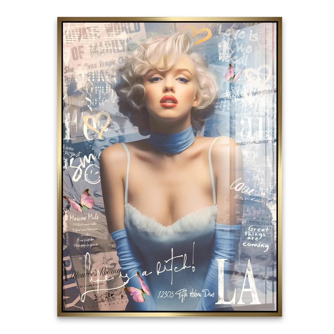 Marilyn Monroe Velvet Allure Acrylglasbild
