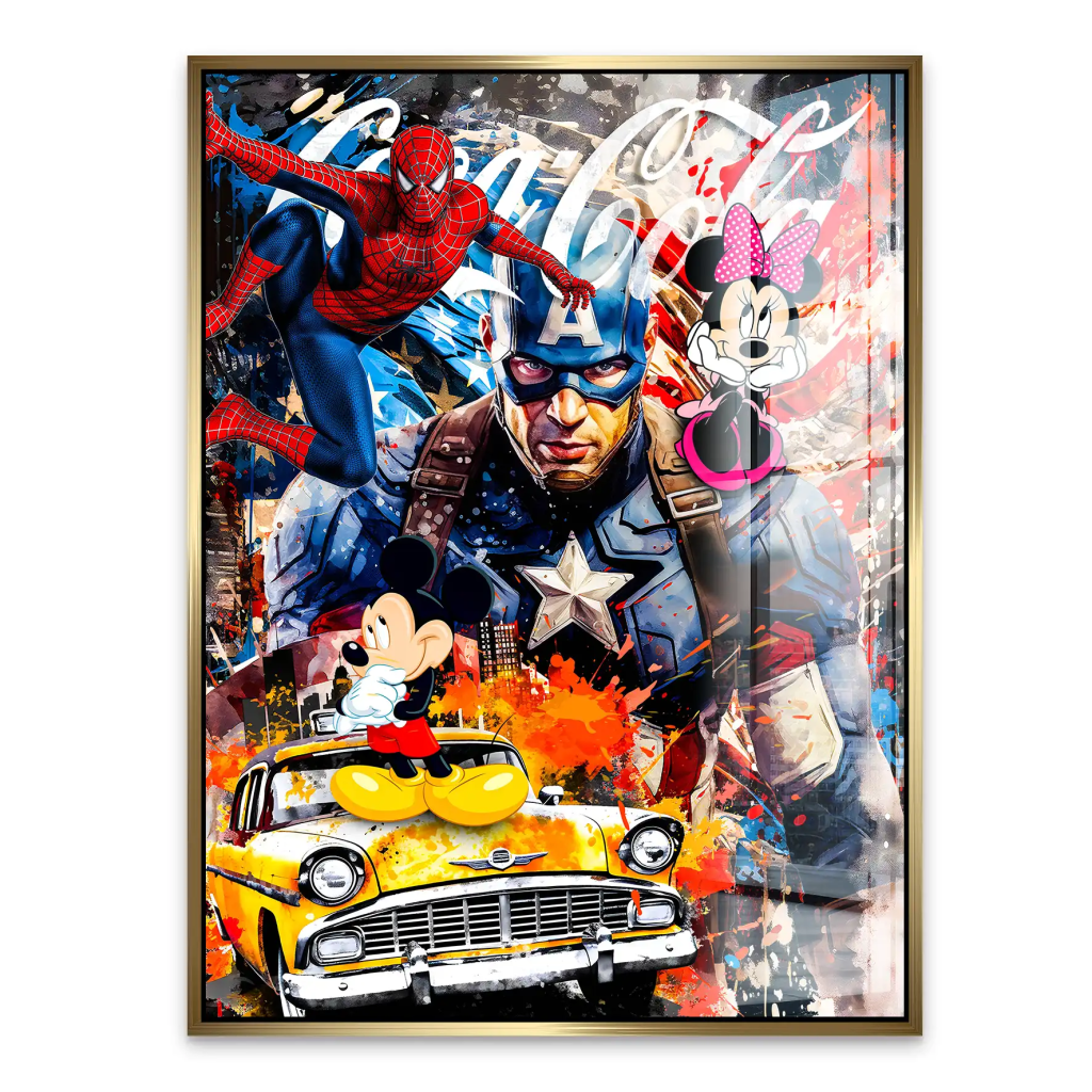 Captain Amerika Pop Art Acrylglasbild INGALERIE