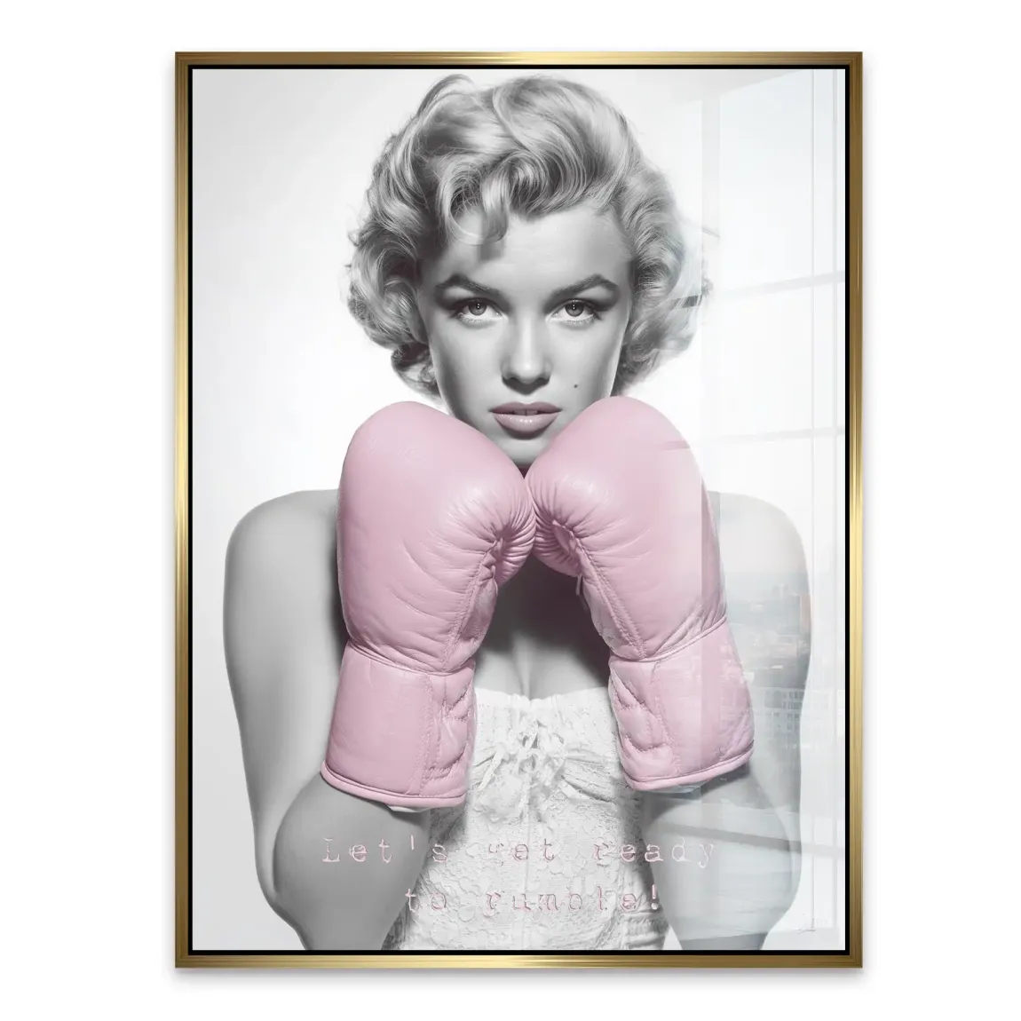 Boxing Marilyn Monroe Acrylglasbild