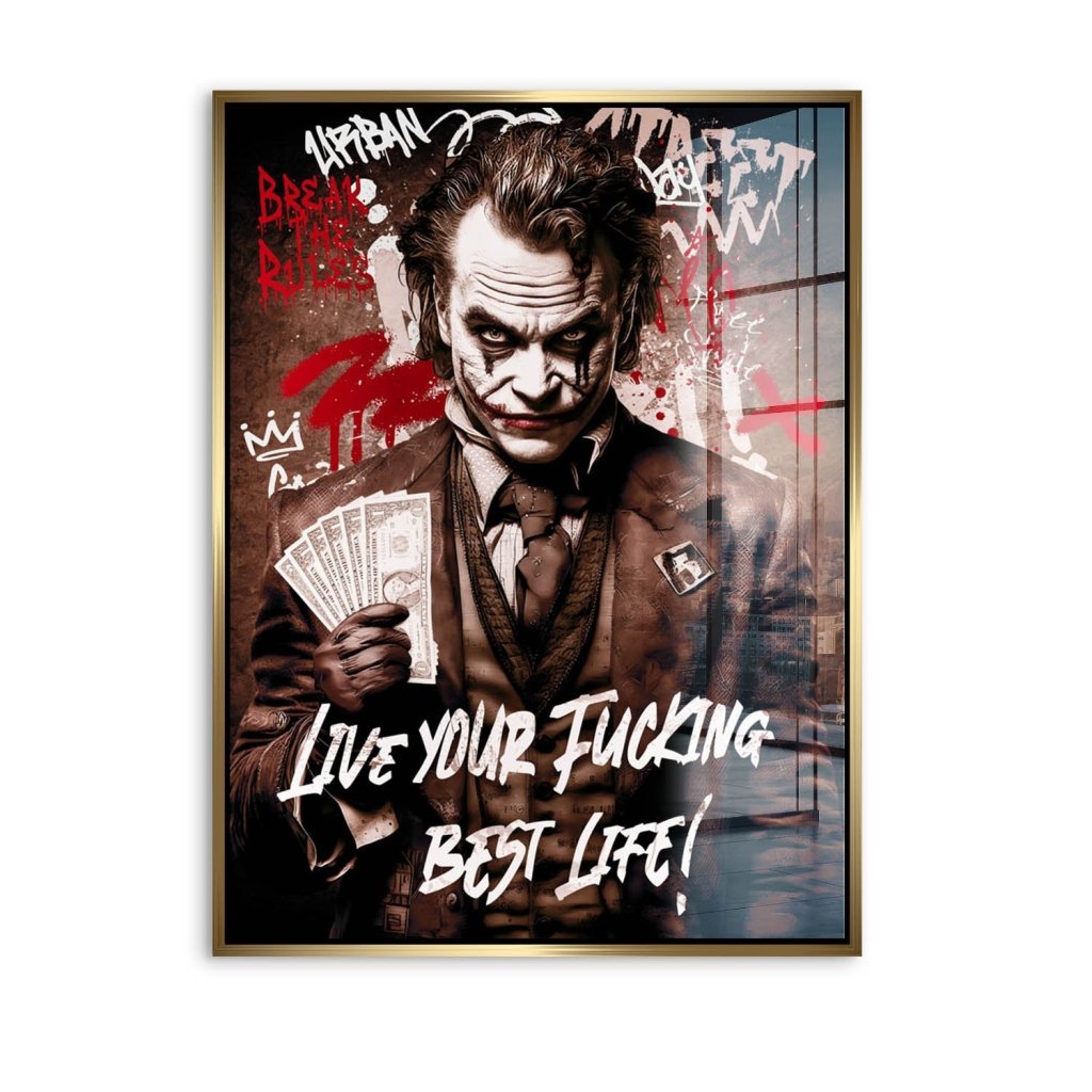 Joker Best Life Retro Style Acrylglas Bild INGALERIE