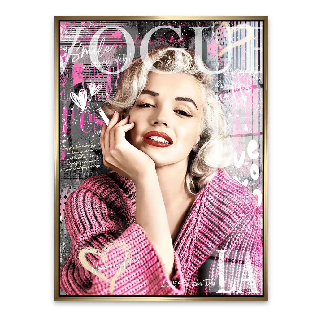 Pop Art Marilyn Monroe Vogue Acrylglas Bild INGALERIE