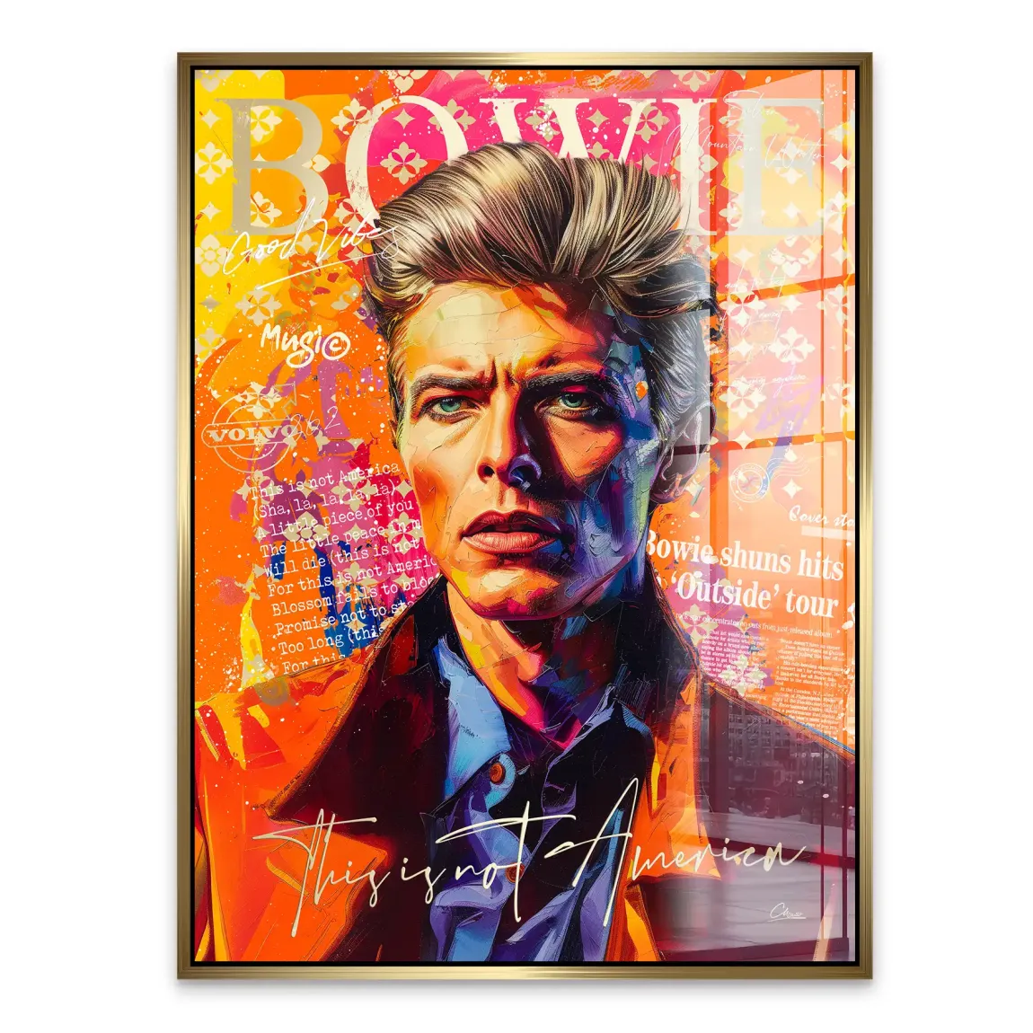 Bowie America Pop Art Acrylglasbild INGALERIE
