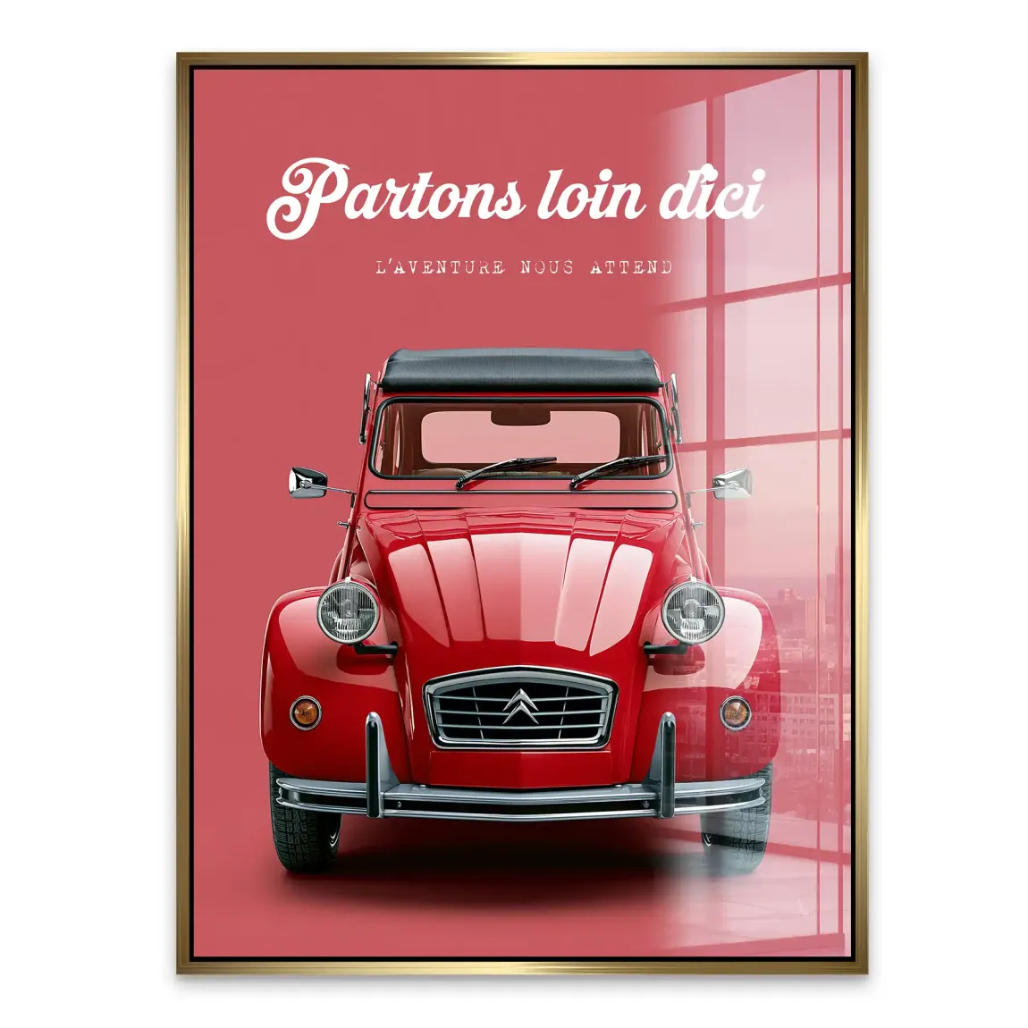 Citroen 2CV Rouge Acrylglasbild