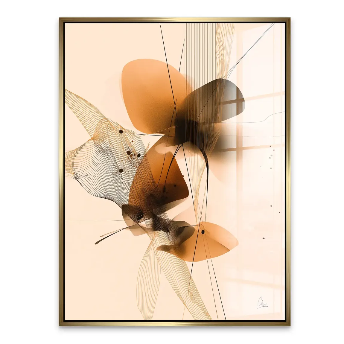 Amber Flow Harmony Acrylglasbild