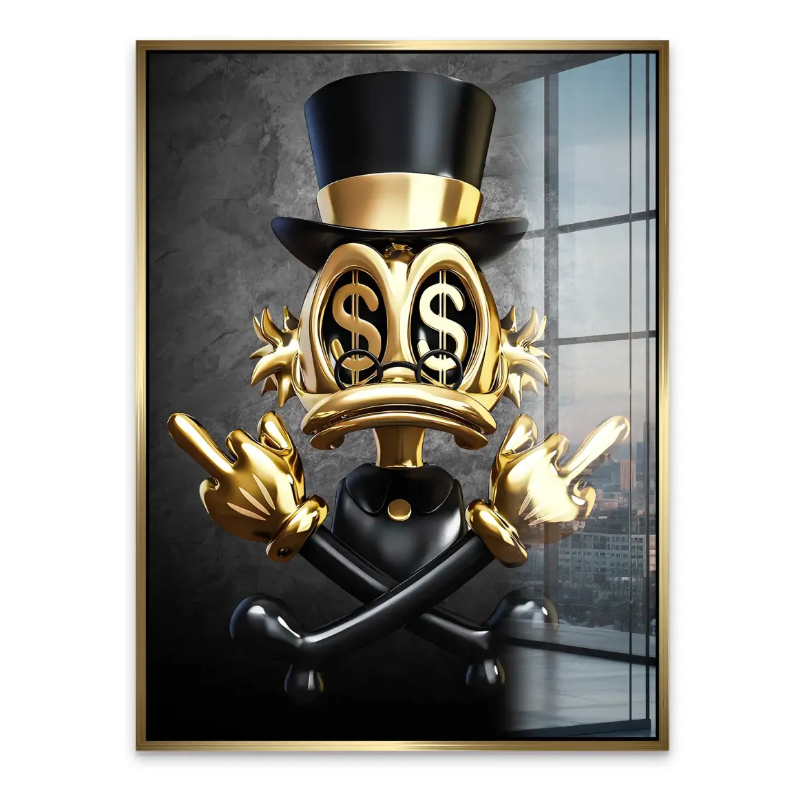 Dollar Vision Duck Acrylglasbild