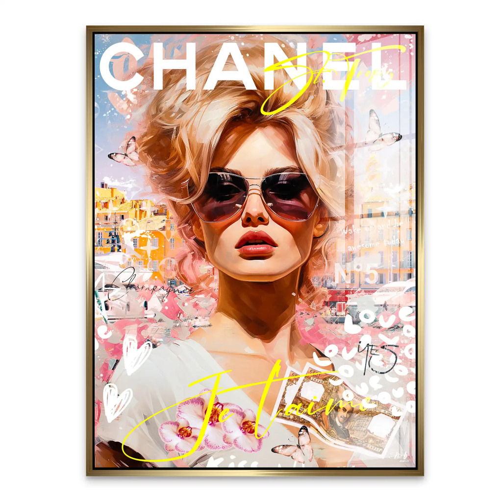 Pop Art Bardot JeTaime Acrylglas Bild INGALERIE