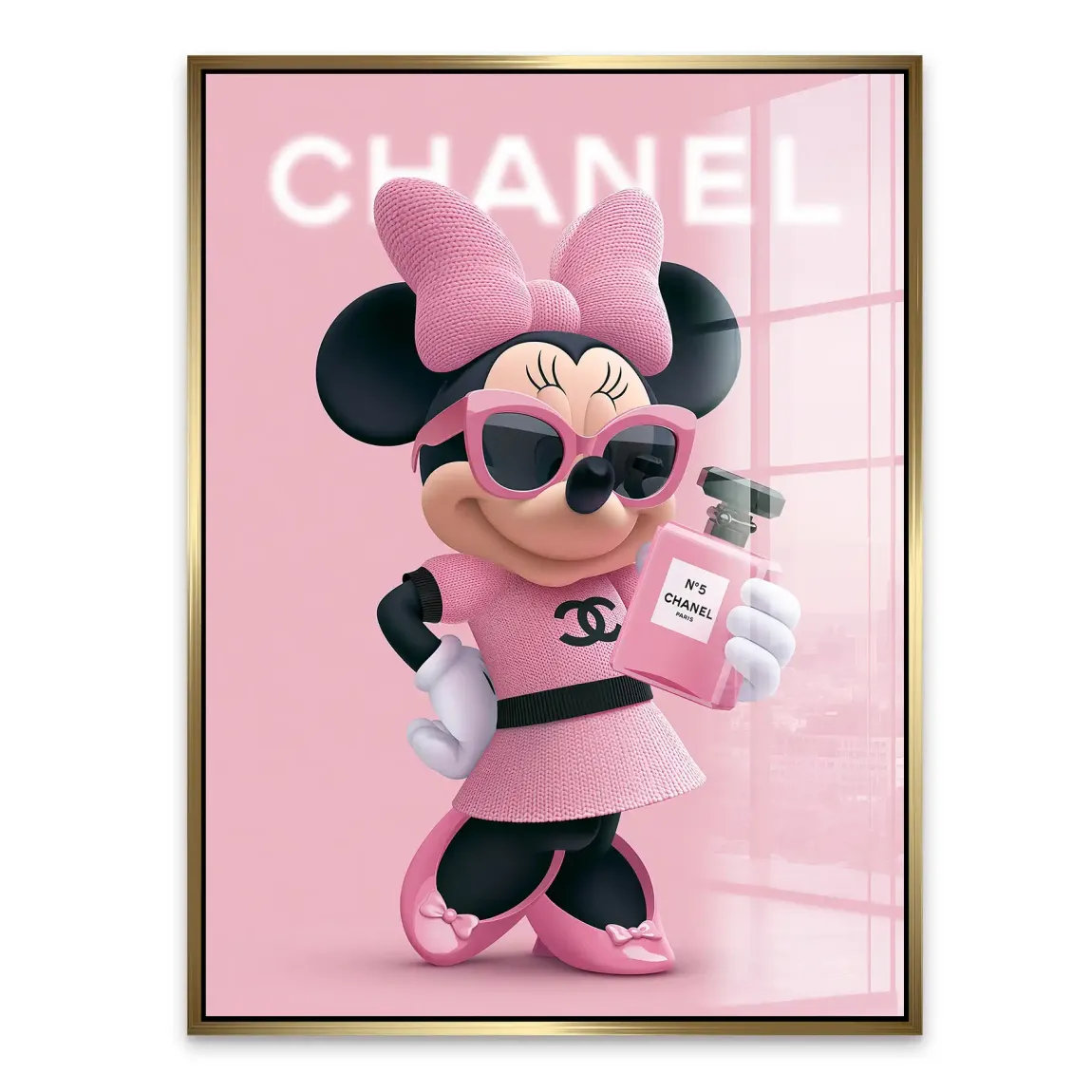 Minnie Rosé Chic Acrylglasbild