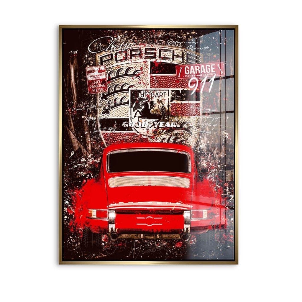 Porsche 911 Retro Style Acrylglas Bild INGALERIE