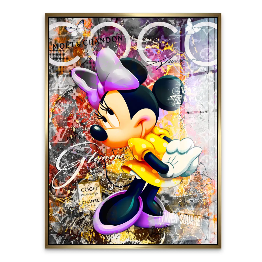 Minnie Maus Glamour Pop Art Acrylglas Bild INGALERIE