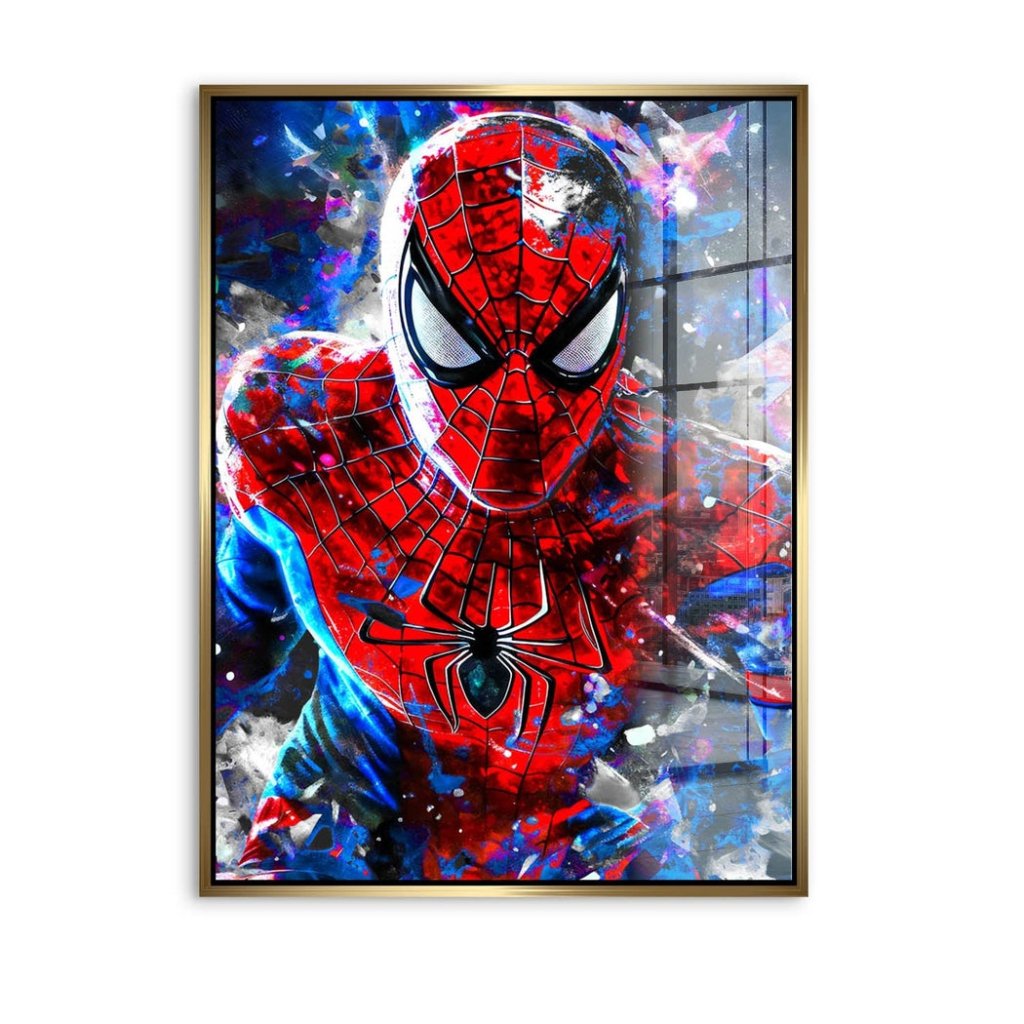 Spiderman Abstrakt Style Acrylglas Bild INGALERIE