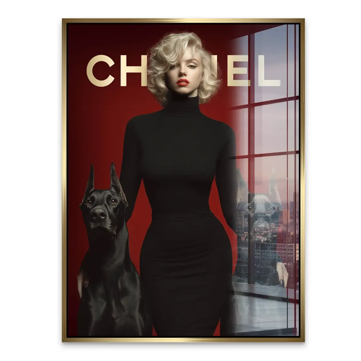 Marilyn Red Coco Acrylglasbild