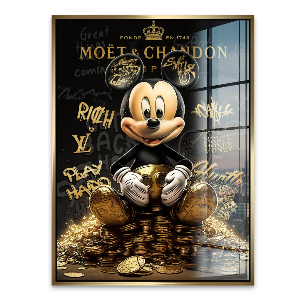 Micky Gold Motivation Pop Art Acrylglas Bild INGALERIE