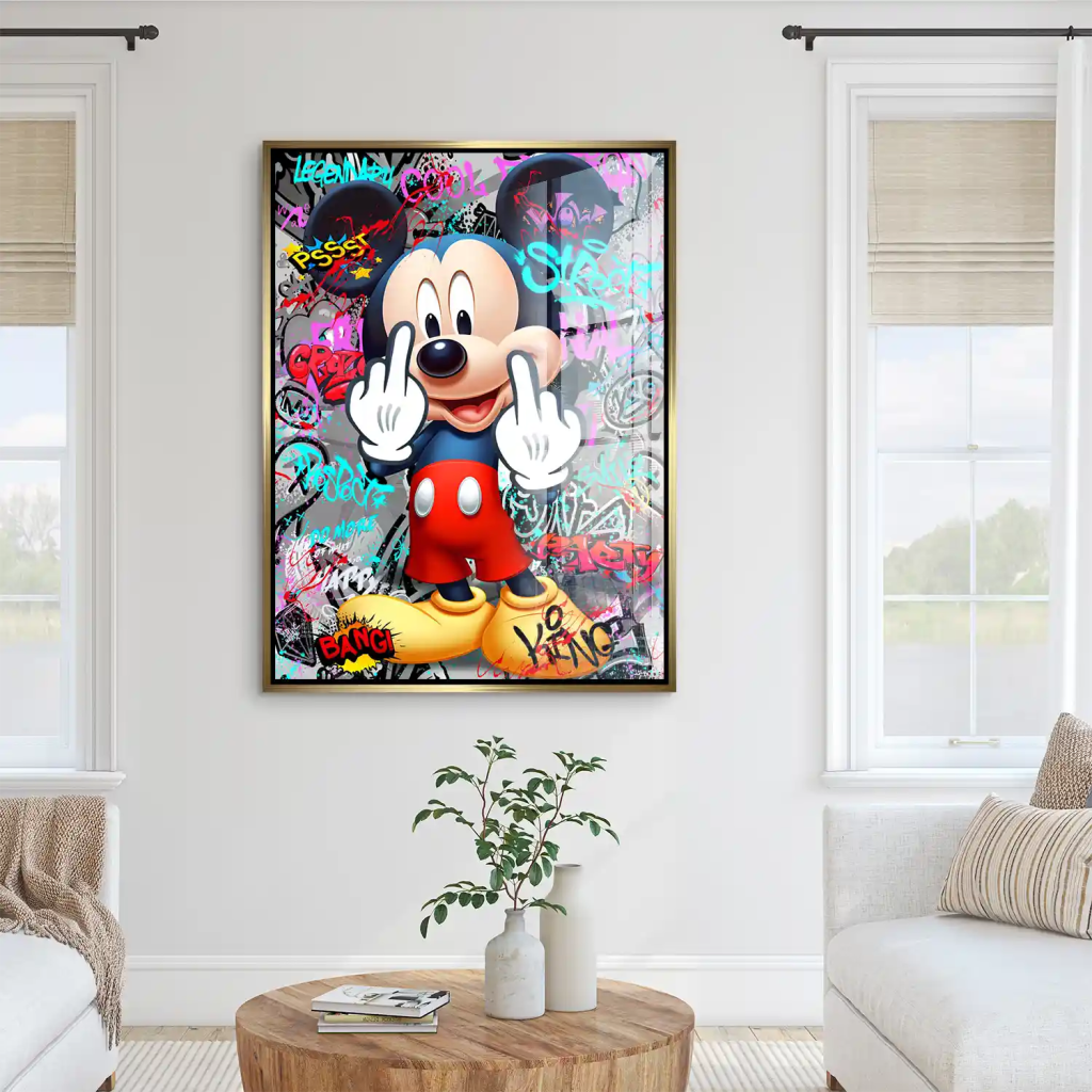 Micky Street Art Style Acrylglas Bild INGALERIE