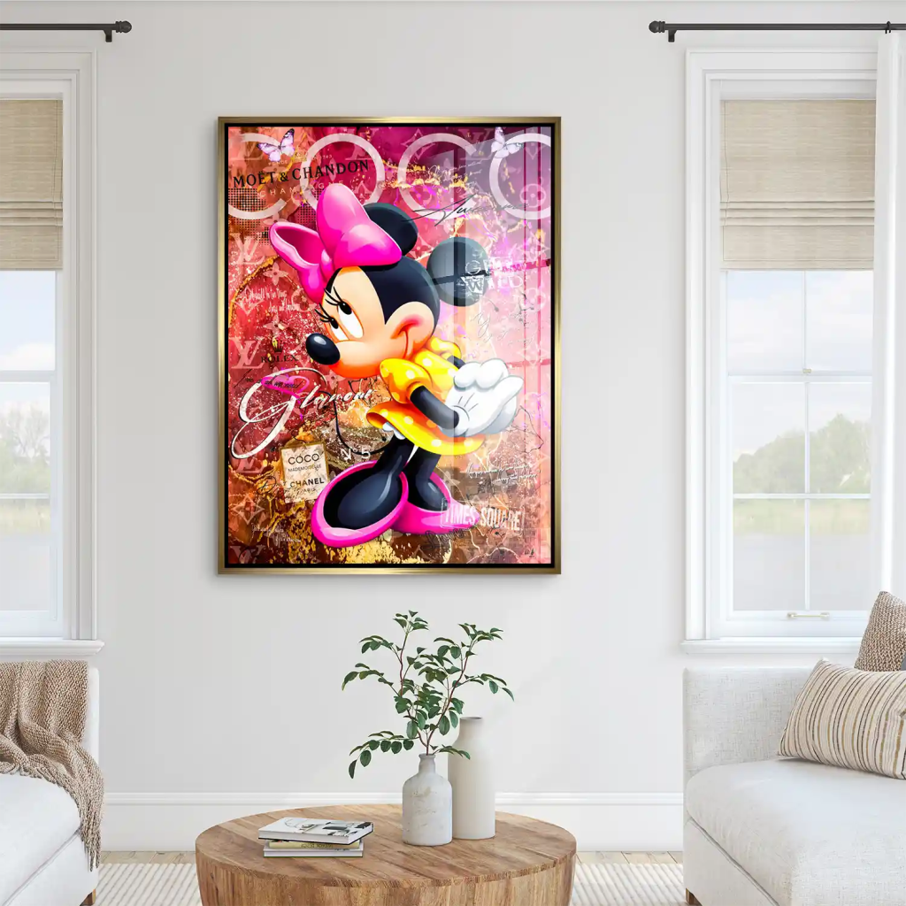 Minnie Maus Moet Pop Art Acrylglas Bild INGALERIE