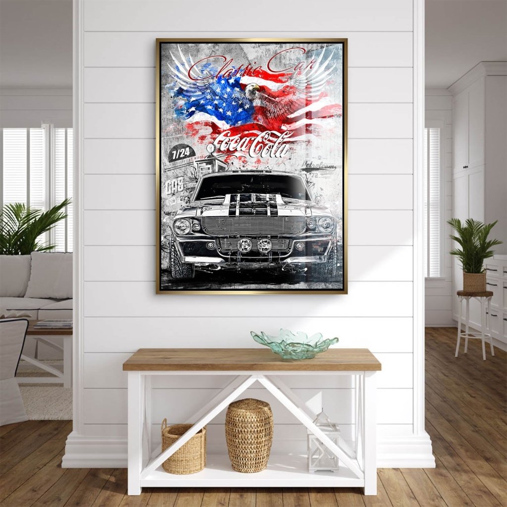 Ford Mustang Pop Art Modern Style Acrylglas Bild INGALERIE