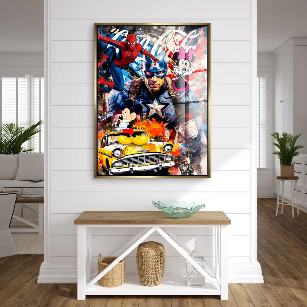 Captain Amerika Pop Art Acrylglasbild INGALERIE