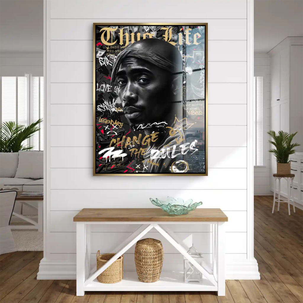 Pop Art Tupac Thug Life Acrylglas Bild INGALERIE