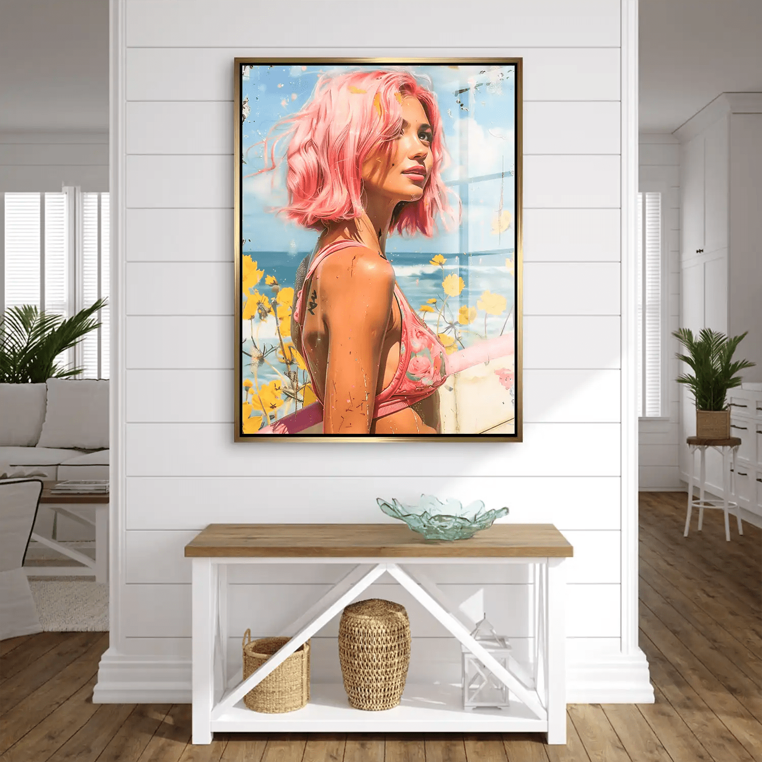 Surfer Girl Acrylglas Bild INGALERIE