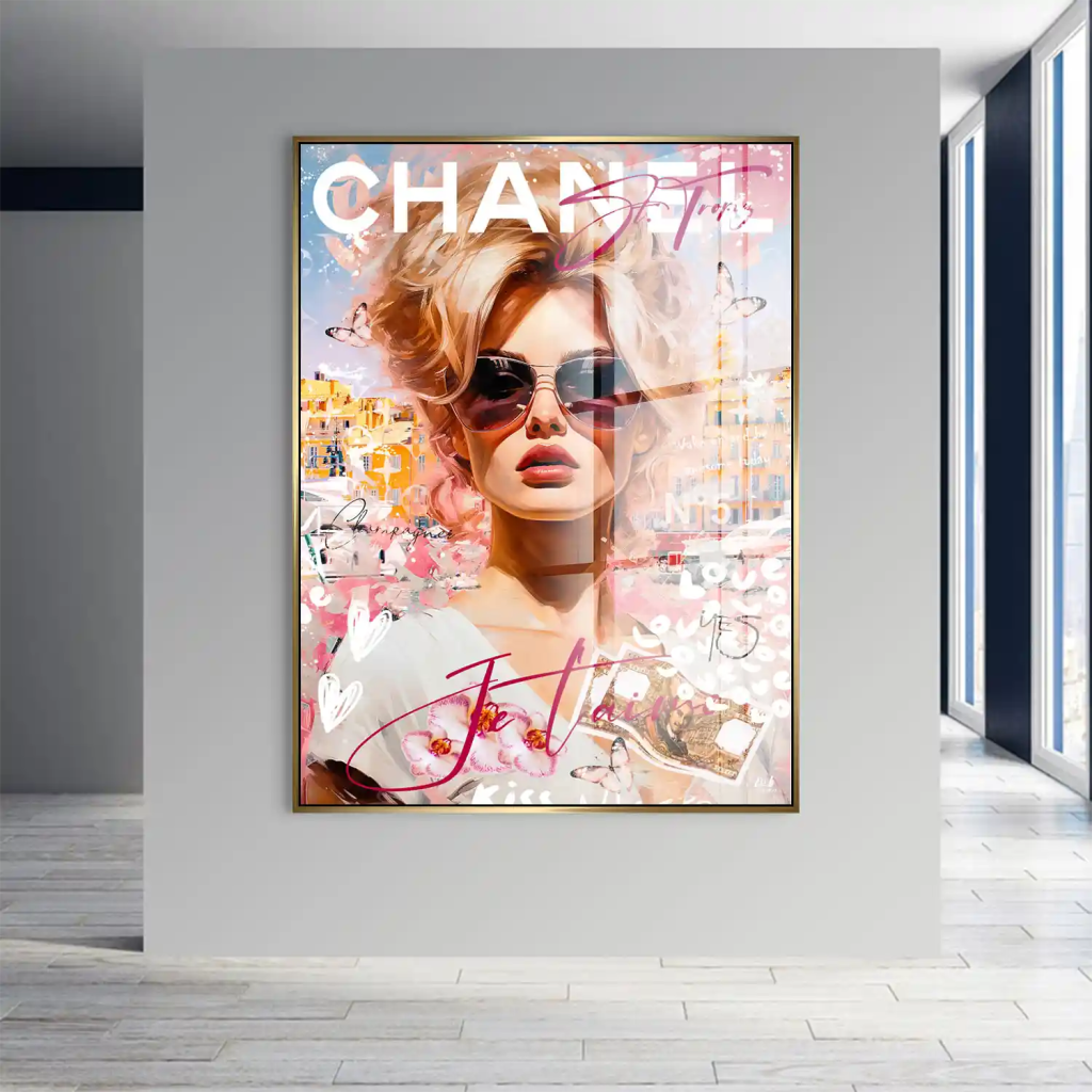 Pop Art Bardot Tropez Summer Acrylglas Bild INGALERIE