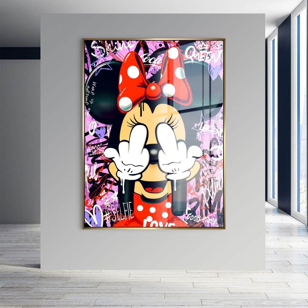 Bad Minnie Street Art Acrylglas Bild INGALERIE