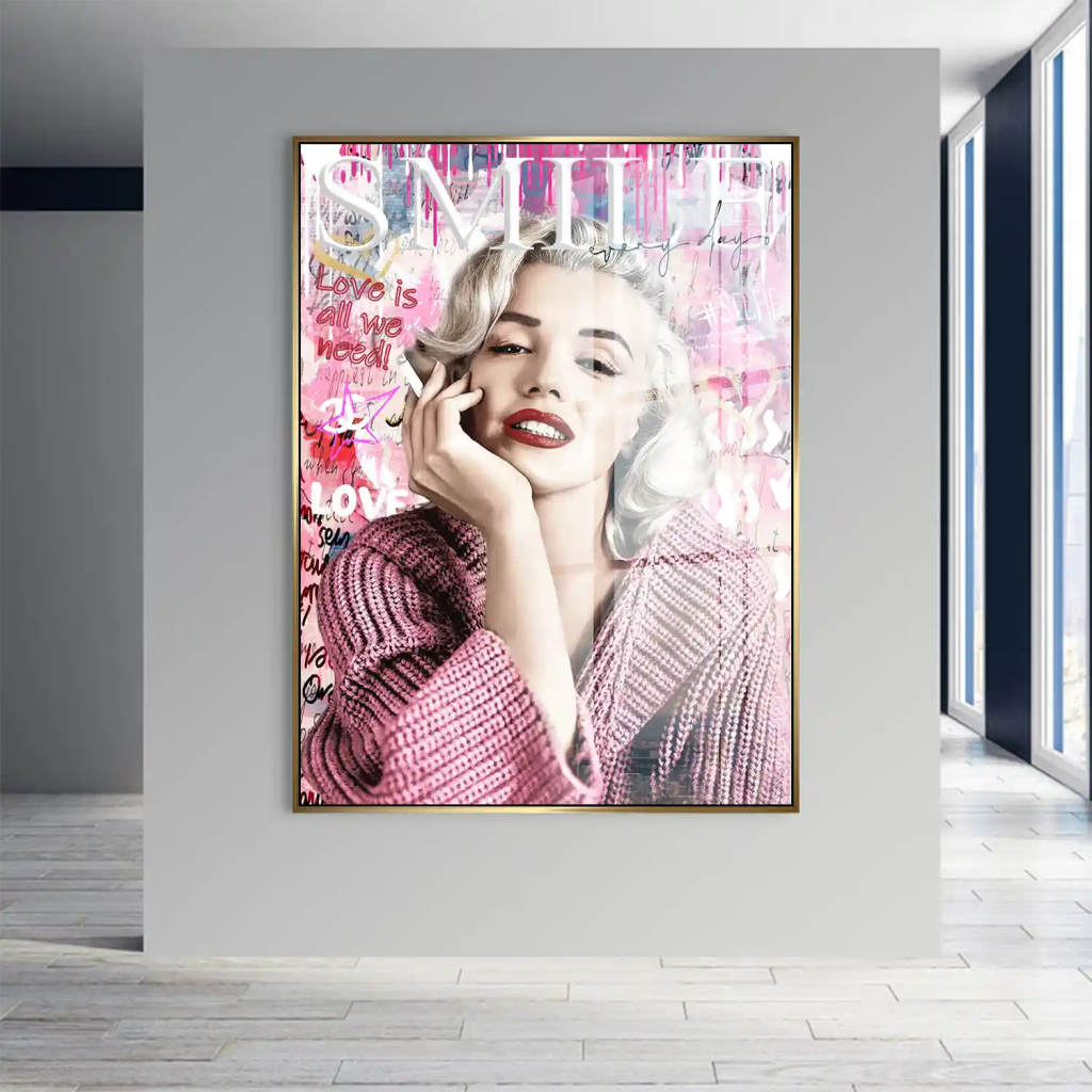 Pop Art Marilyn Monroe Smile Acrylglas Bild INGALERIE