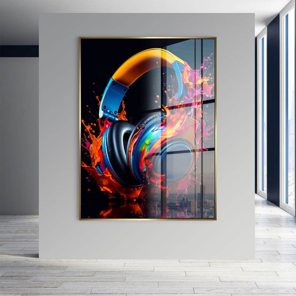 Headphones Abstrakt Acrylglas Bild INGALERIE