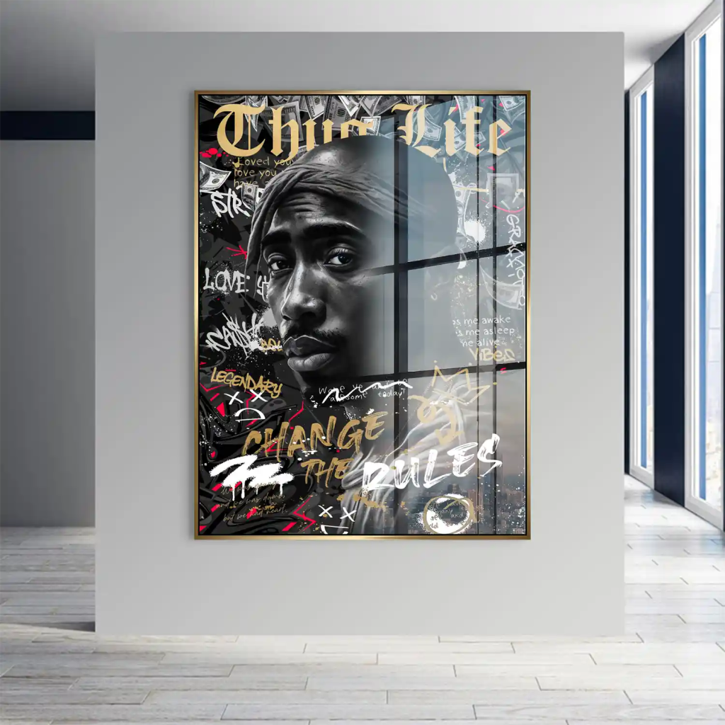 Pop Art Tupac Thug Life Acrylglas Bild INGALERIE