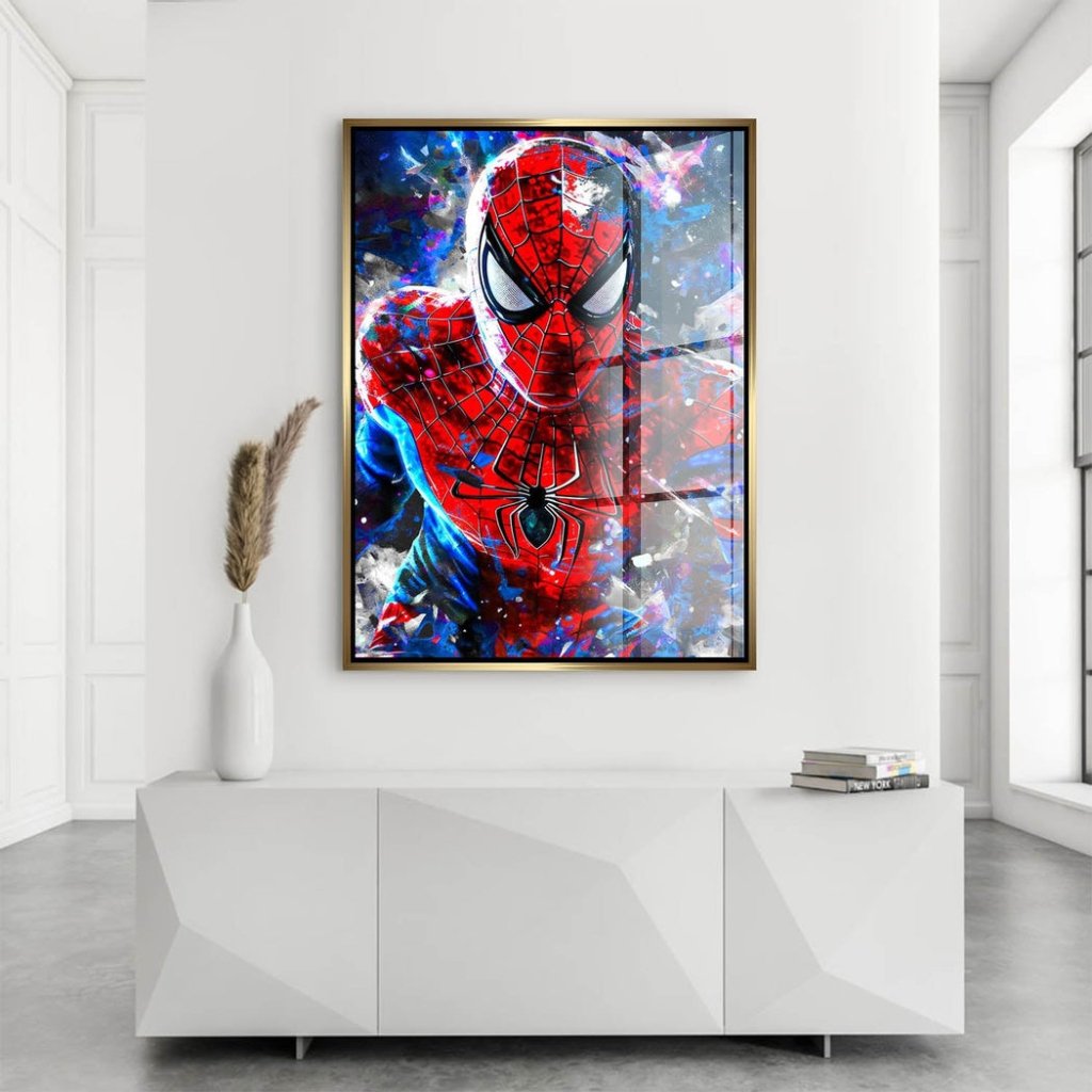 Spiderman Abstrakt Style Acrylglas Bild INGALERIE