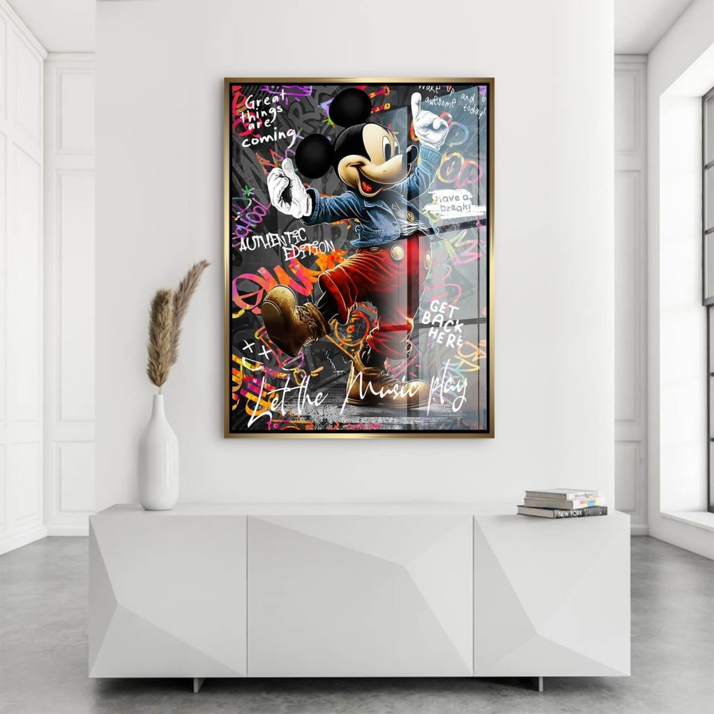 Micky Maus Dance Street Art Acrylglas Bild INGALERIE