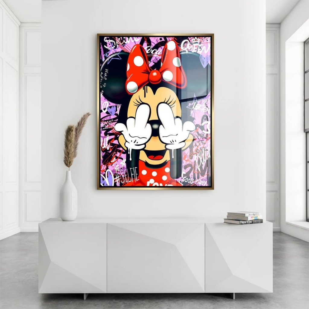 Bad Minnie Street Art Acrylglas Bild INGALERIE