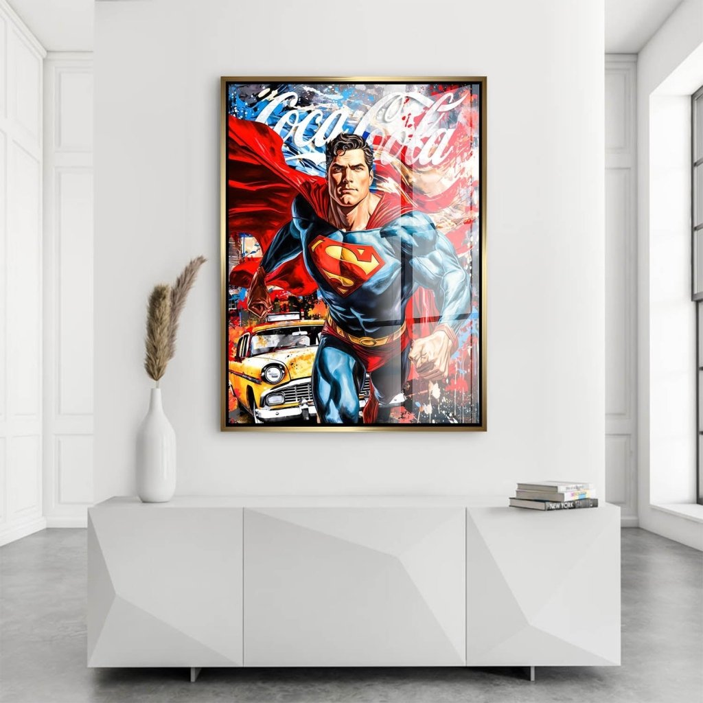 Pop Art Acrylglas Bild Superman New York INGALERIE