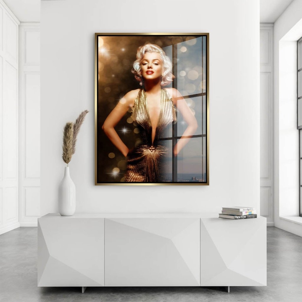 Marilyn Monroe Gold Style Acrylglas Bild INGALERIE