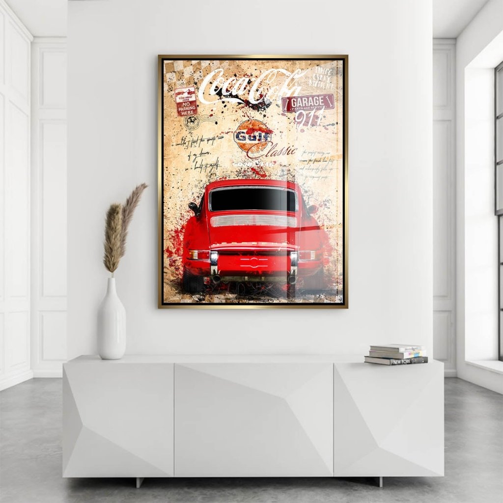 Porsche 911 Vintage Style Acrylglas Bild INGALERIE