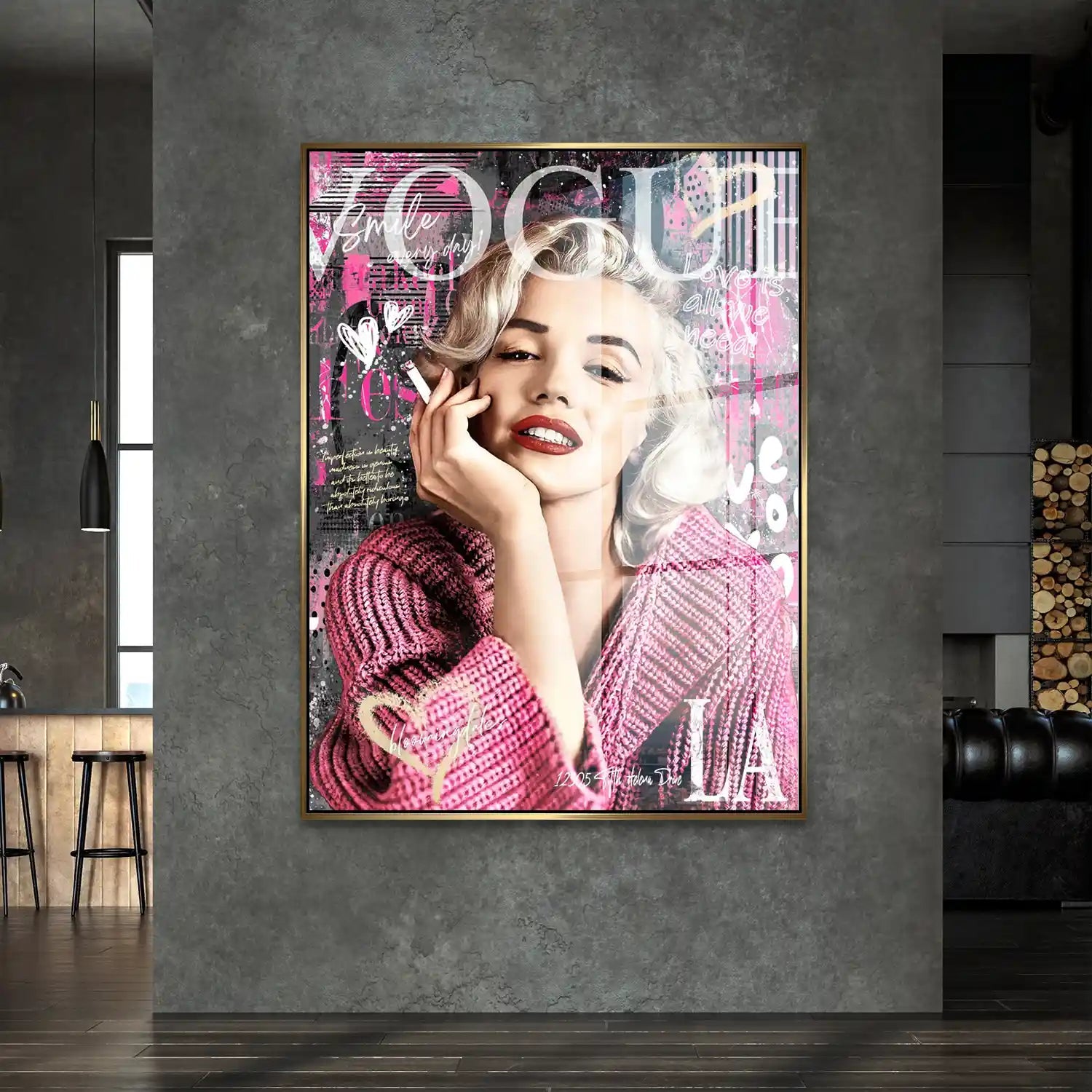 Pop Art Marilyn Monroe Vogue Acrylglas Bild INGALERIE