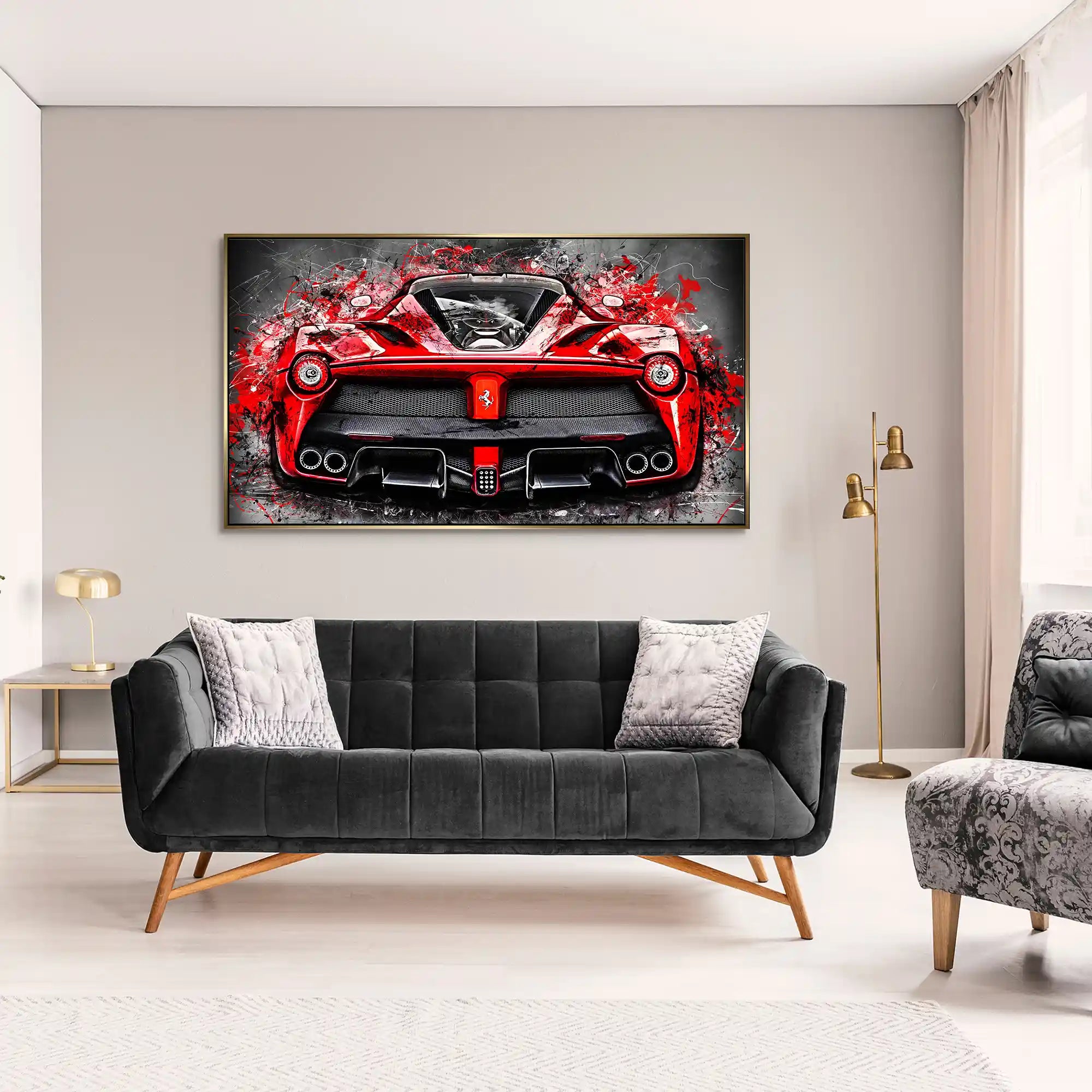 La Ferrari Abstrakt-Style Aludibond Bild INGALERIE