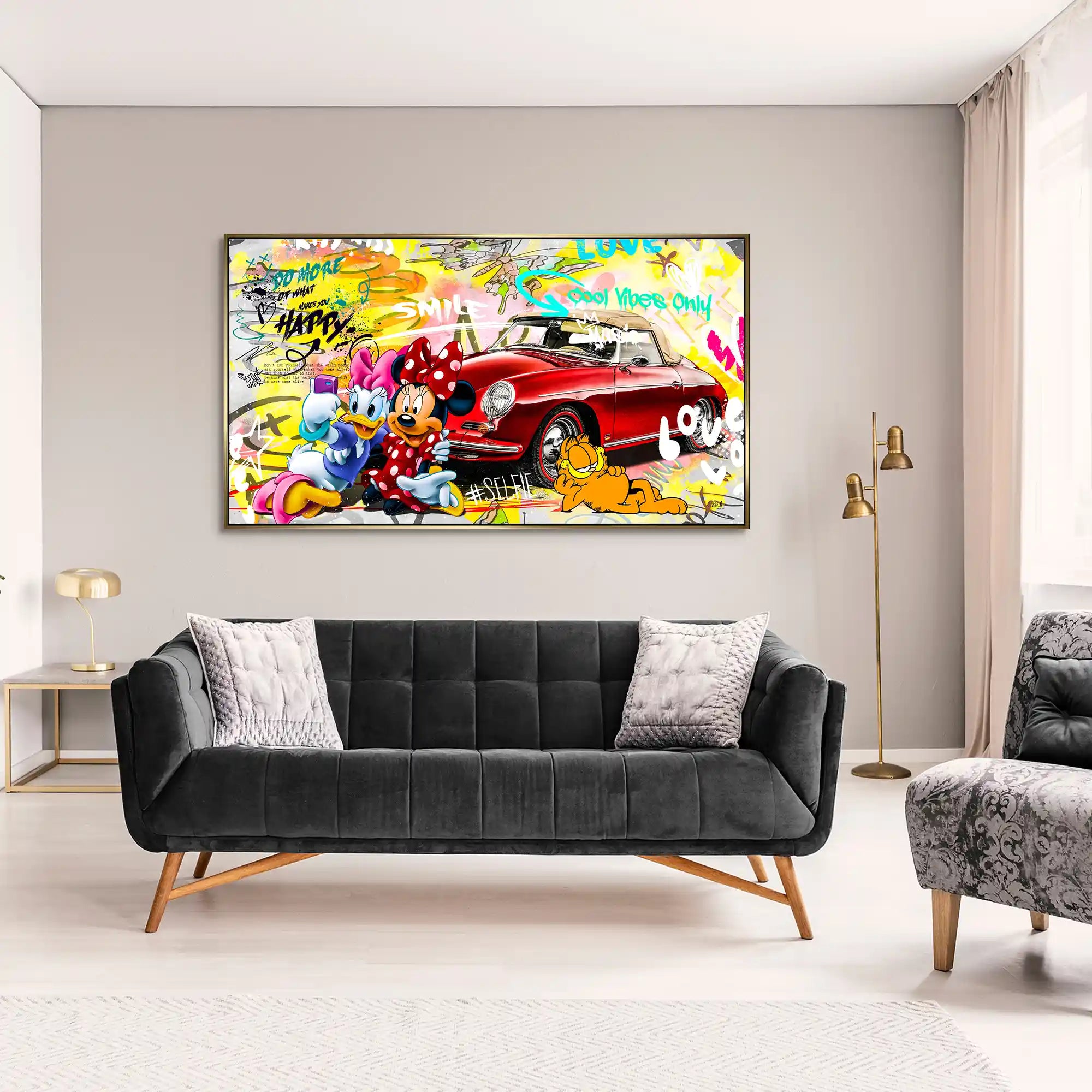 Minnie Speedster 356 Pop Art Style Aludibond Bild INGALERIE