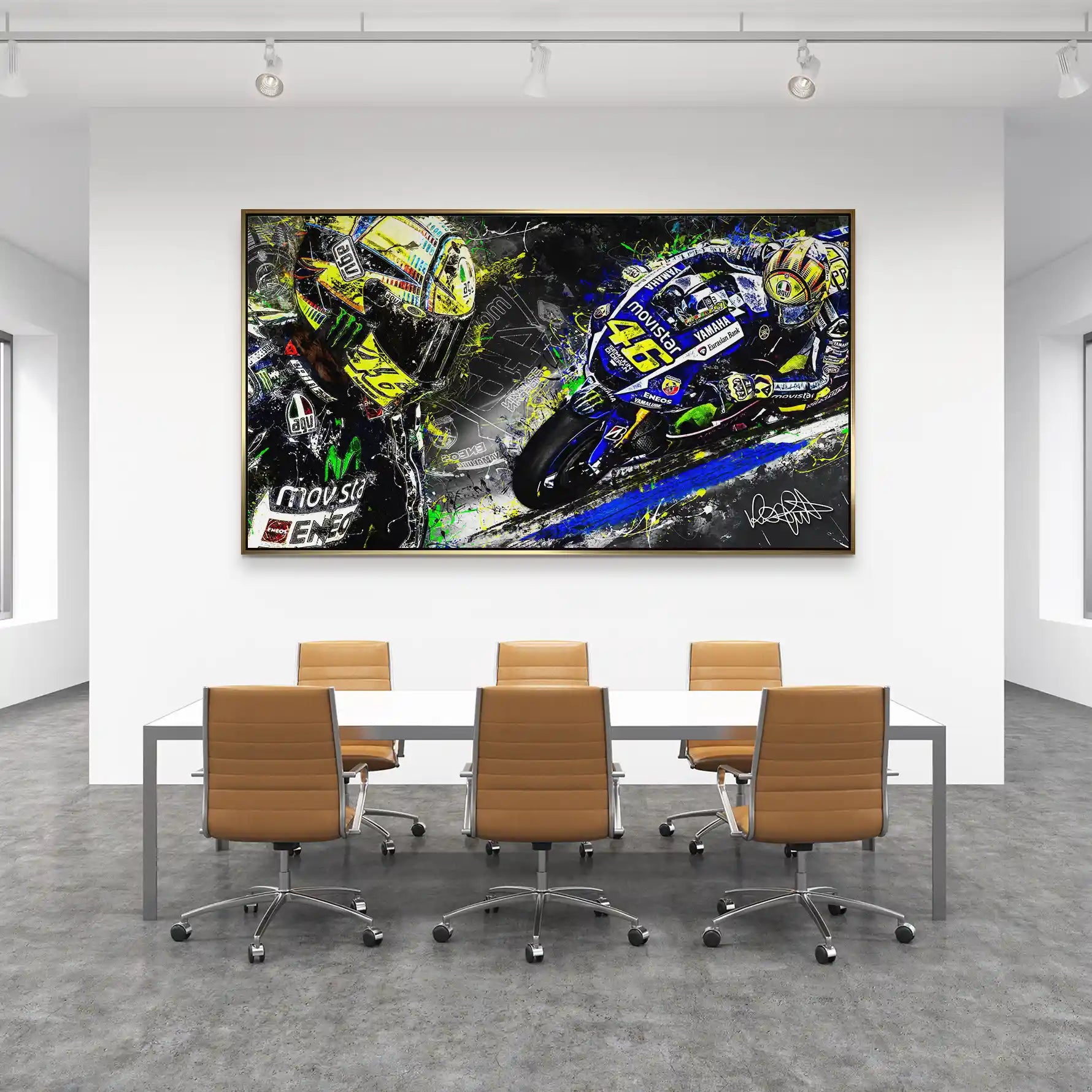 Rossi Yamaha Art Aludibond Bild INGALERiE