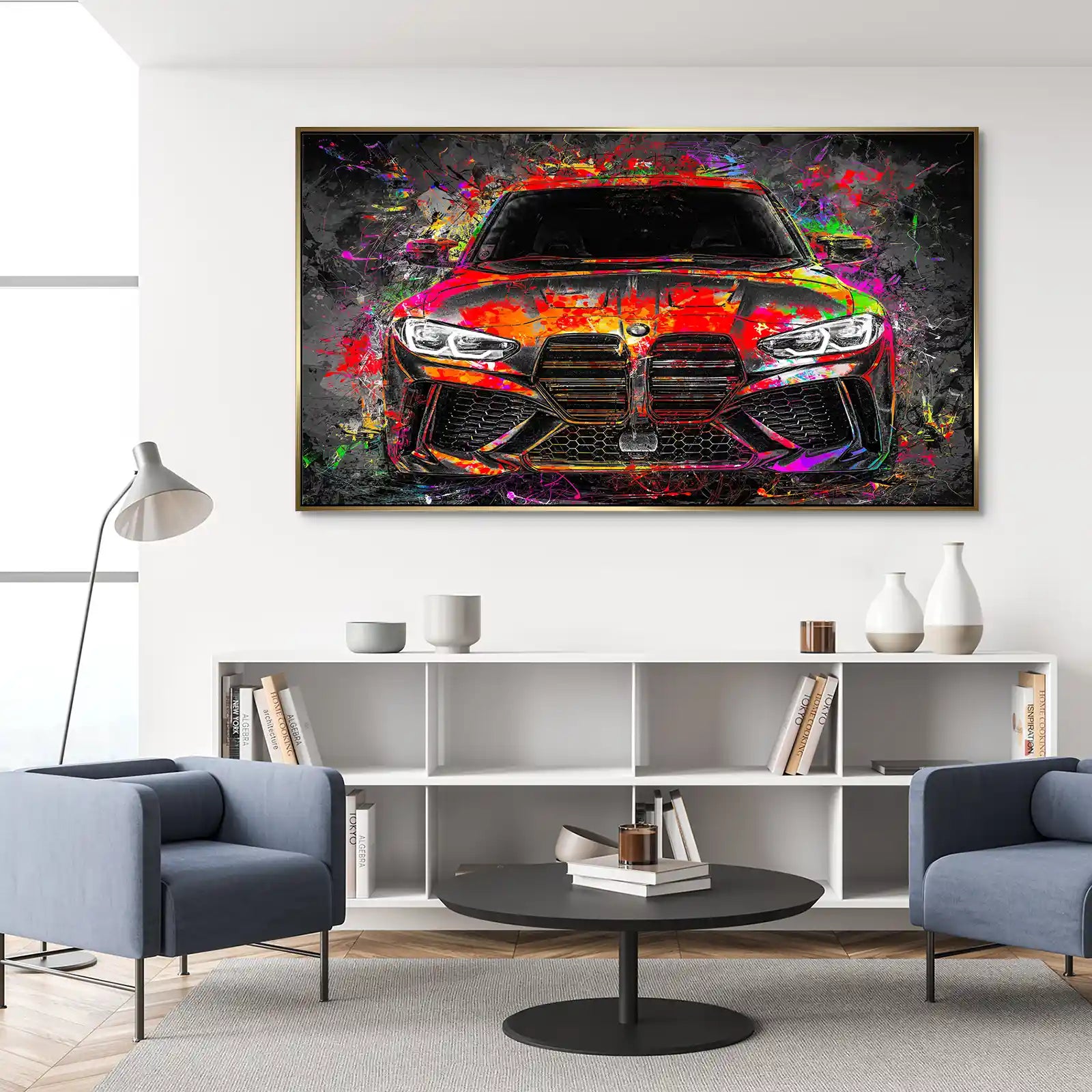 BMW M4 Pop Art Style Aludibond Bild INGALERIE