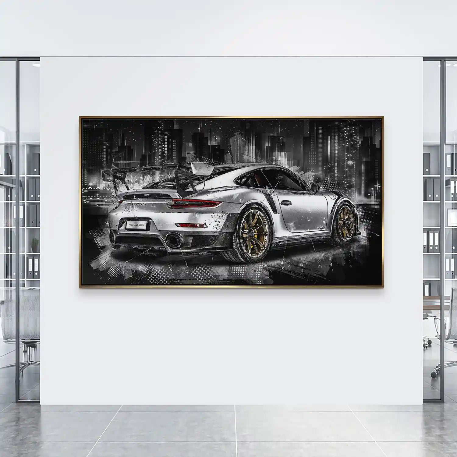 Porsche GT2 RS Abstrakt Aludibond Bild INGALERIE