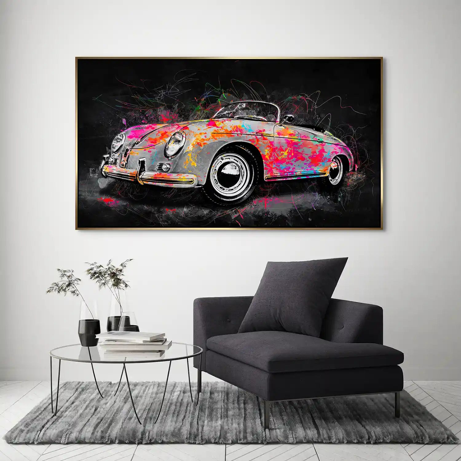 Porsche Speedster Pop Art Style Aludibond Bild INGALERIE