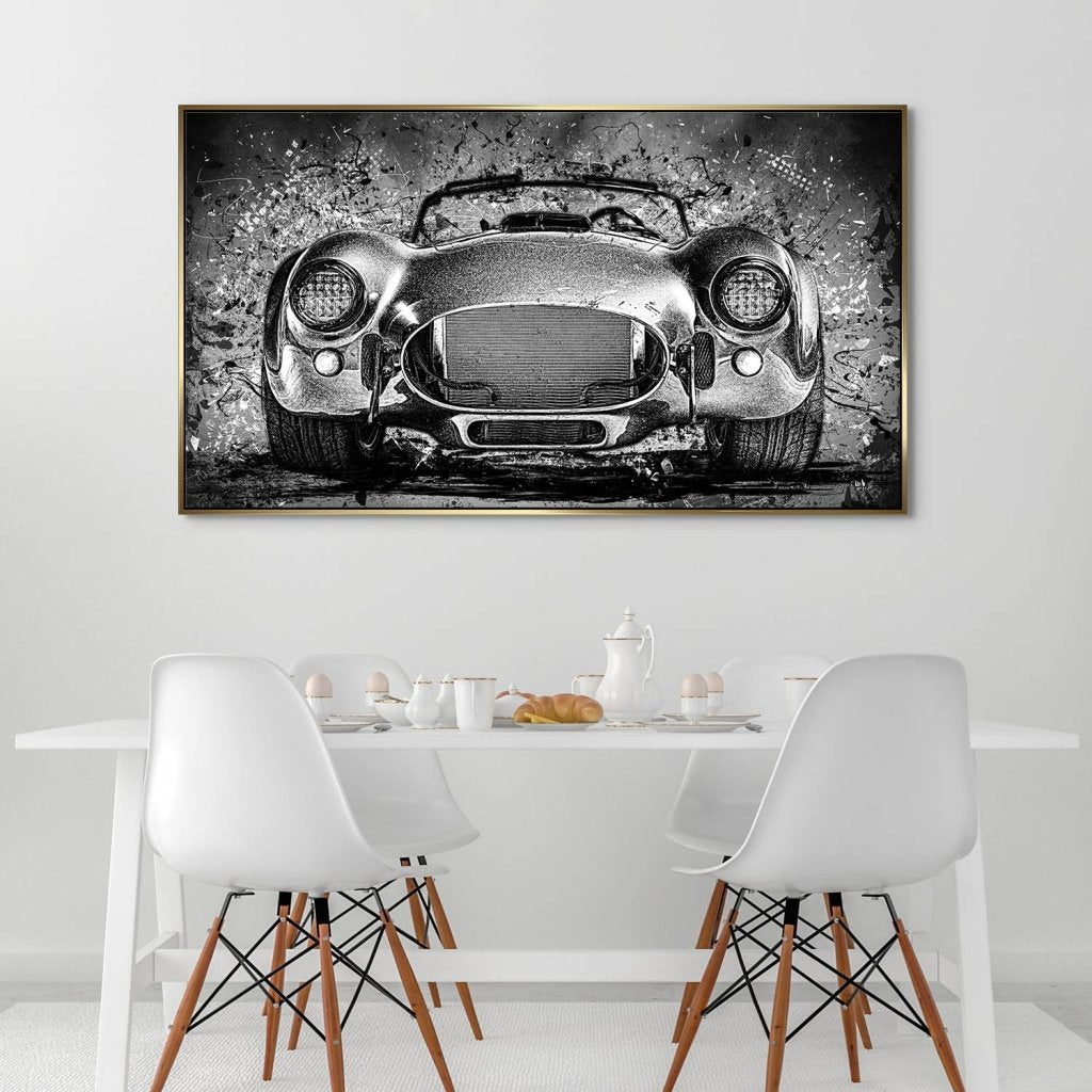 AC Cobra Abstrakt Black Aludibond Bild INGALERIE