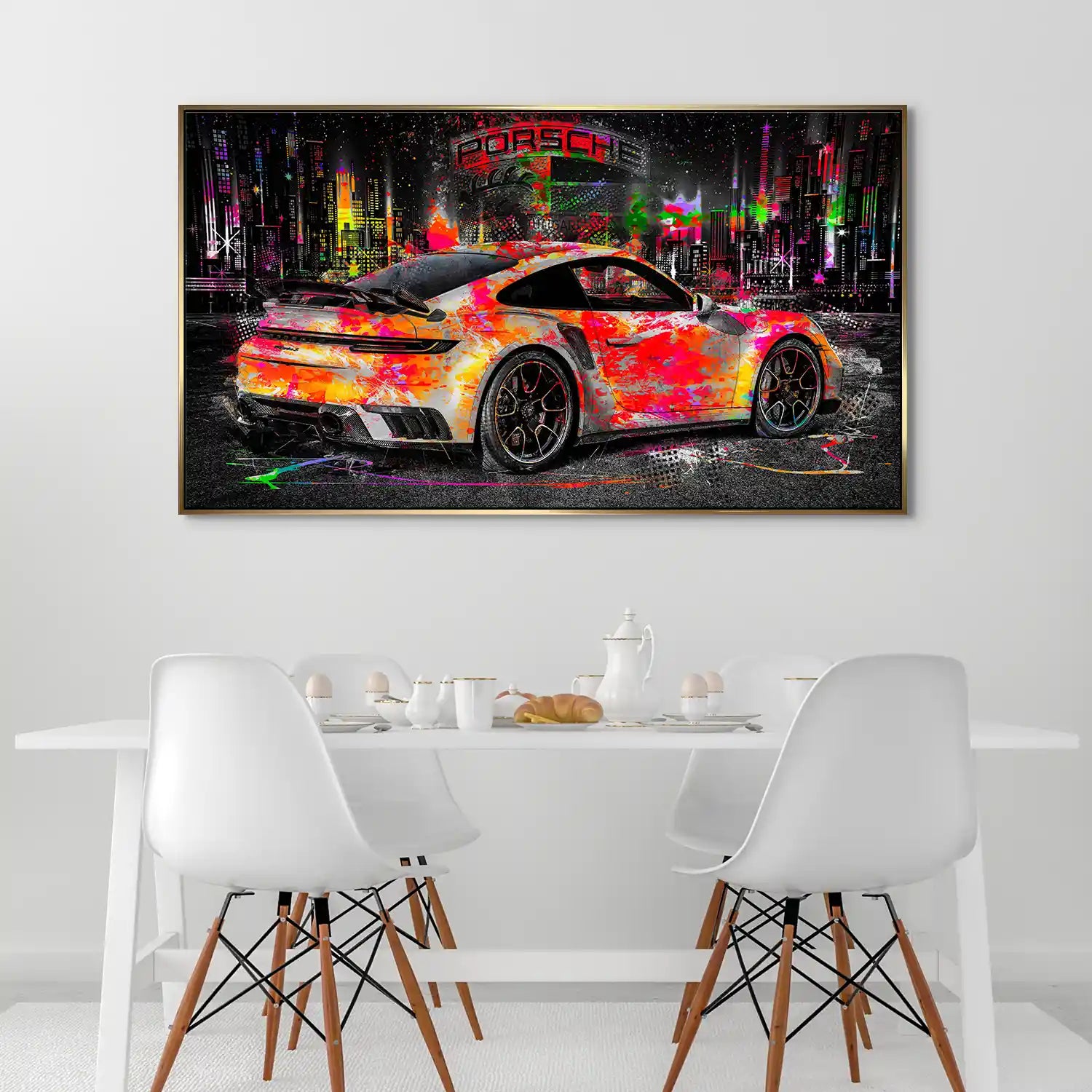 Porsche 911 Turbo Pop Art Style Aludibond Bild INGALERIE