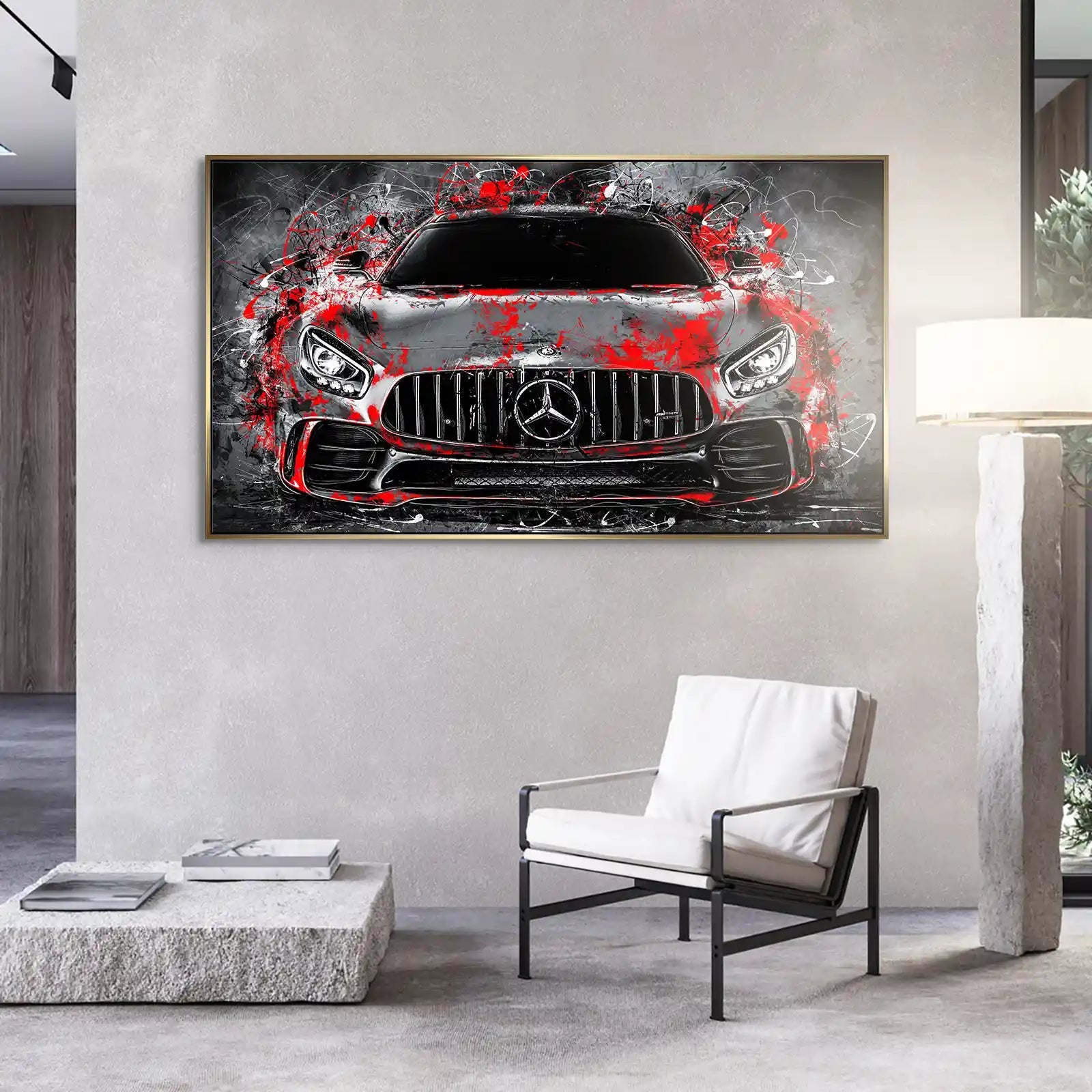 Mercedes AMG GT Abstrakt Style Aludibond Bild INGALERIE