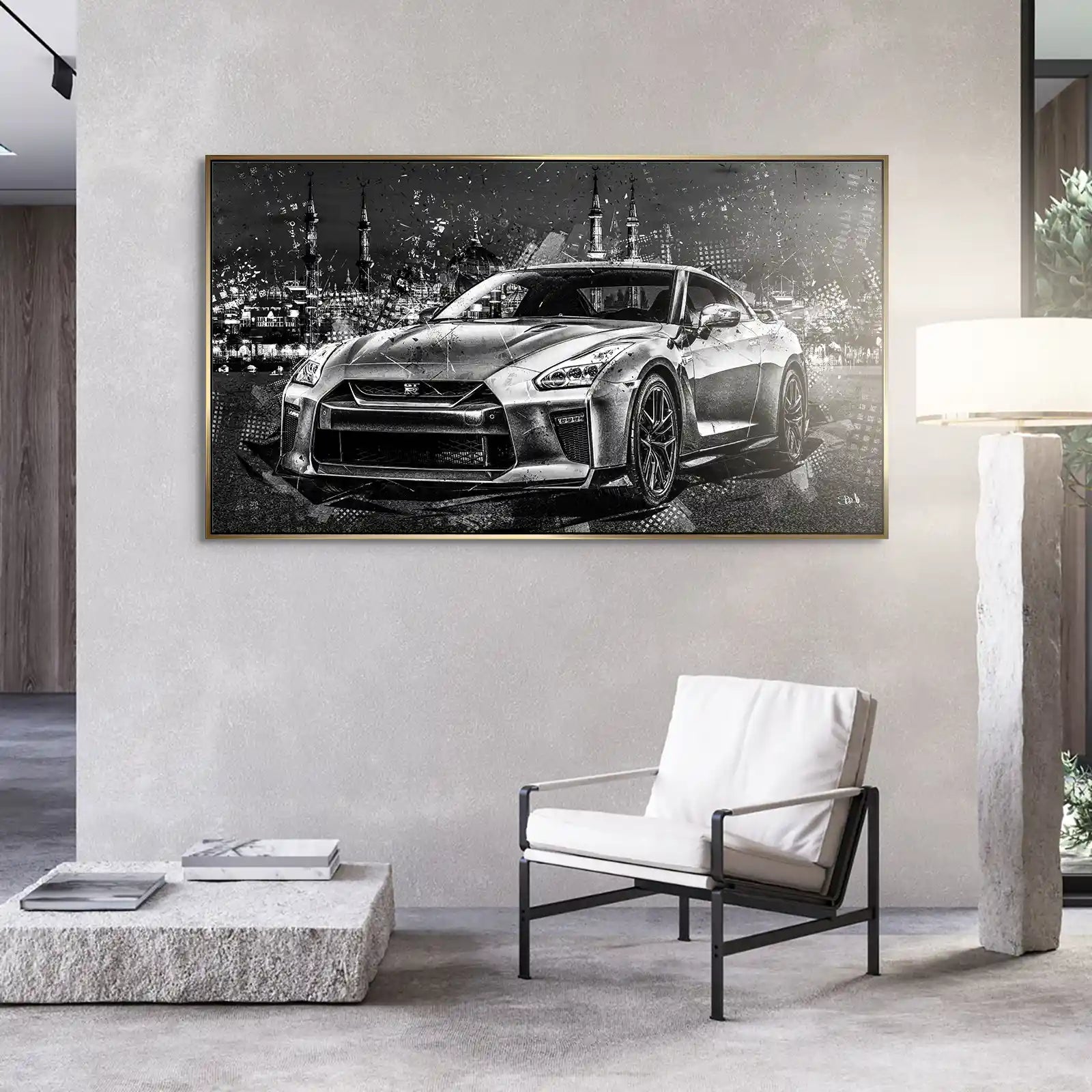 Nissan GT-R Abstrakt Style Aludibond Bild INGALERIE