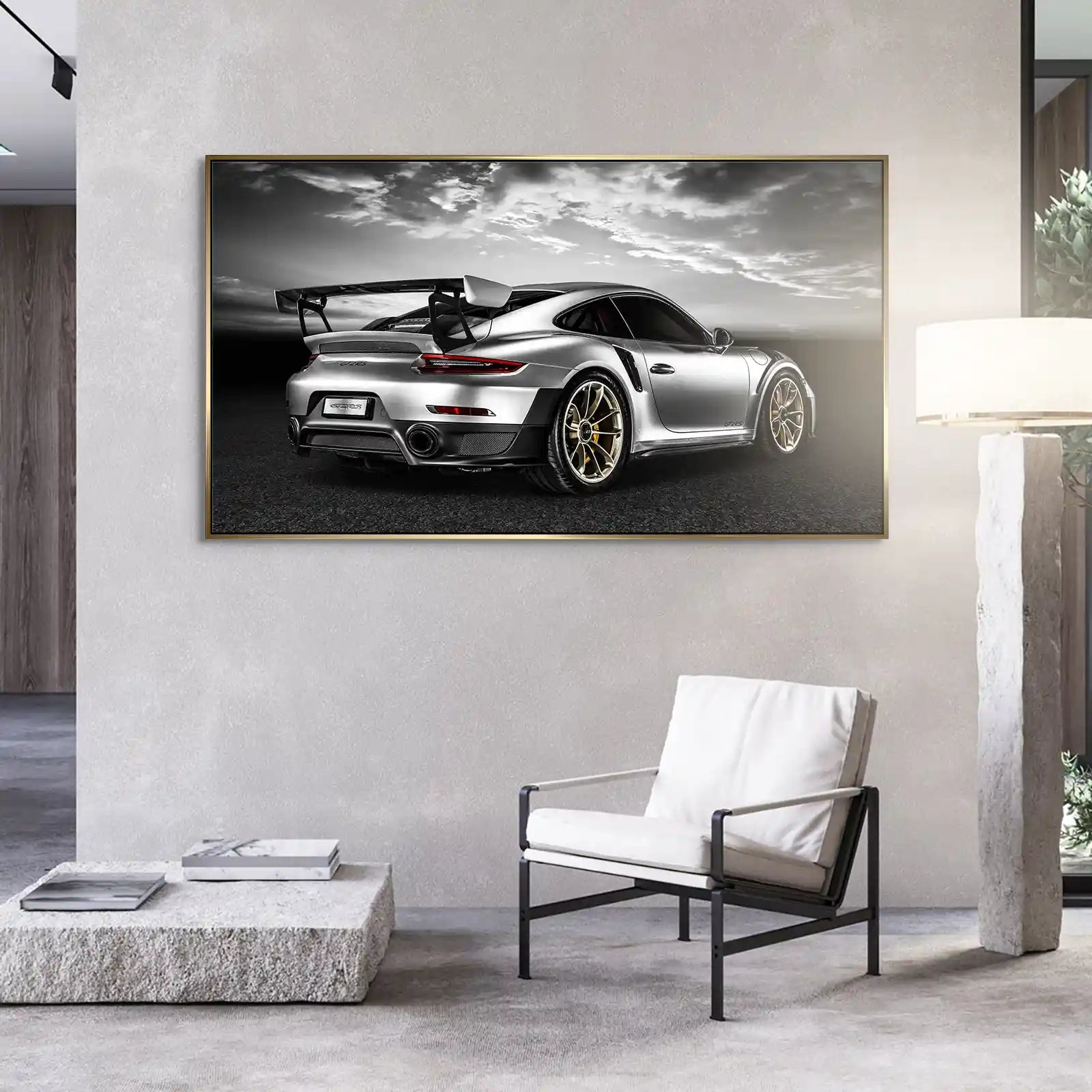 Porsche GT2 RS Sunset City Style Aludibond Bild INGALERIE