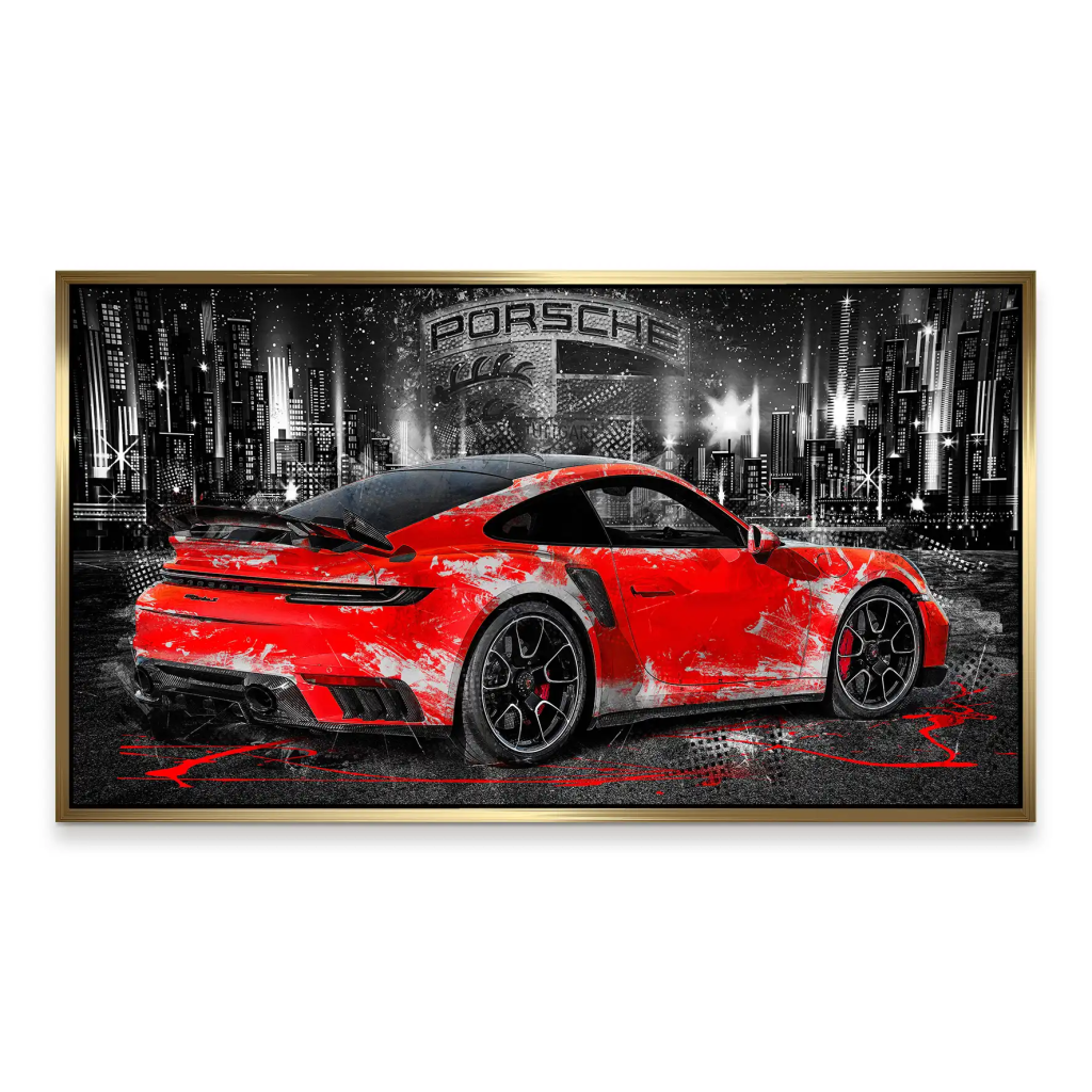 Porsche 911 Turbo Abstrakt Style Aludibond Bild INGALERIE