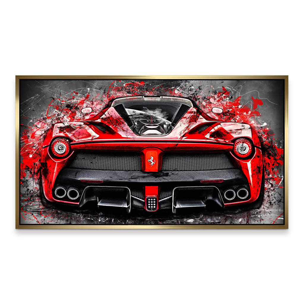 La Ferrari Abstrakt-Style Aludibond Bild INGALERIE