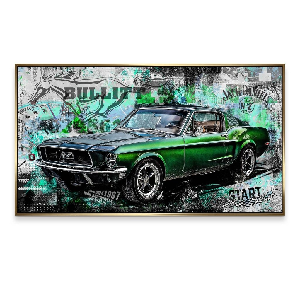 Ford Mustang Bullitt Style Aludibond Bild INGALERIE