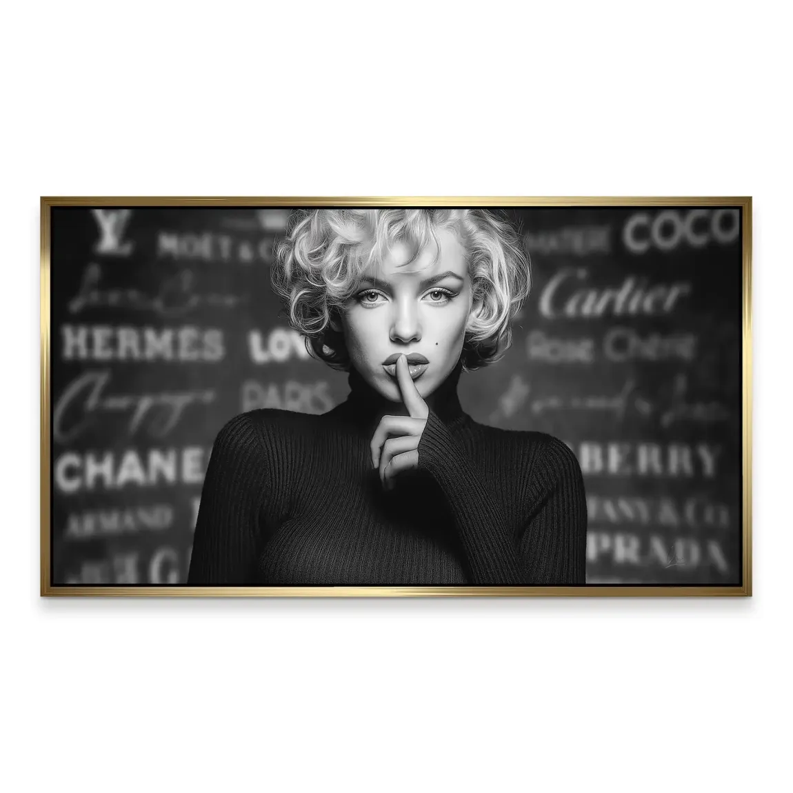 Marilyn Monroe Black Secret Aludibond Bild