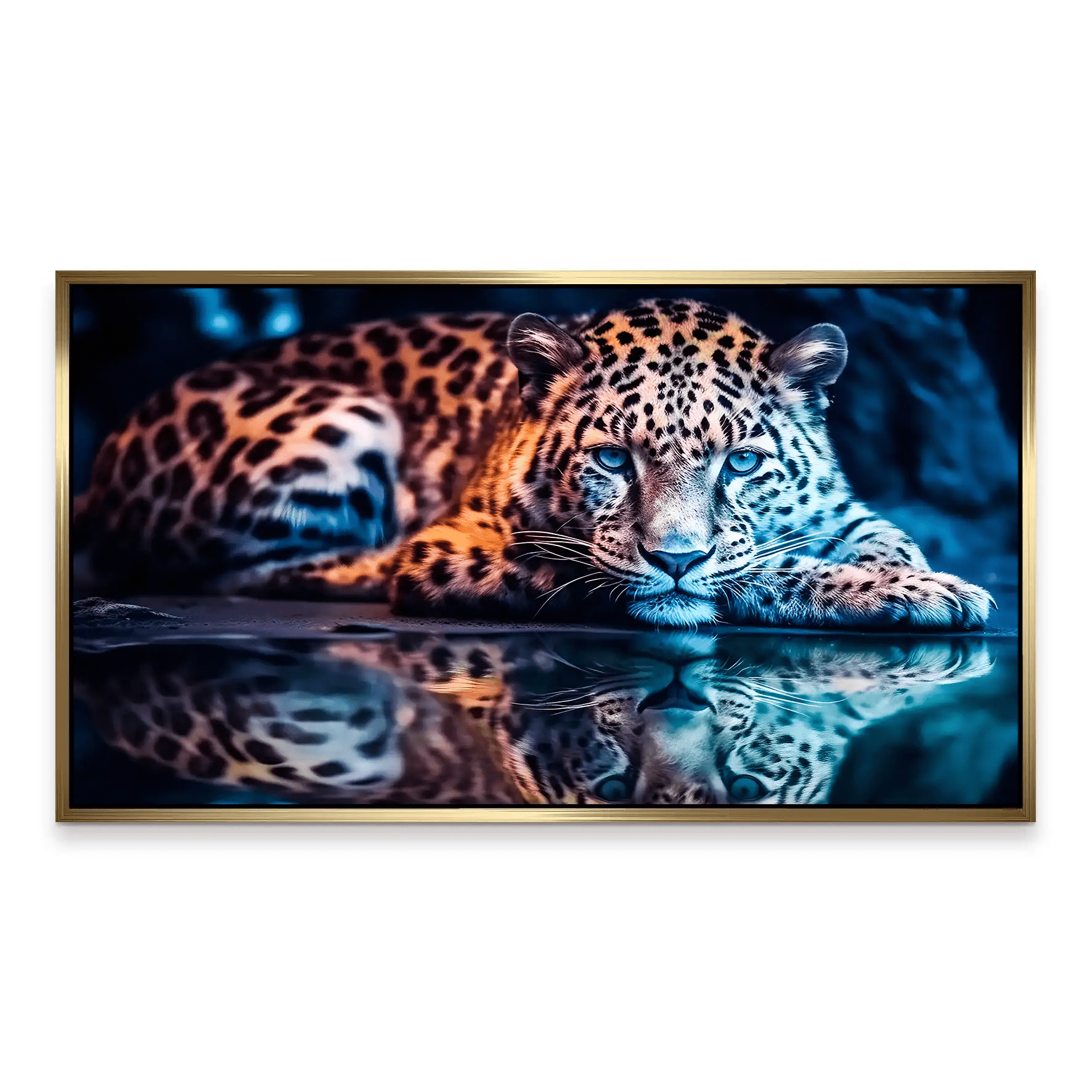 Leopard Relax Aludibond Bild INGALERiE